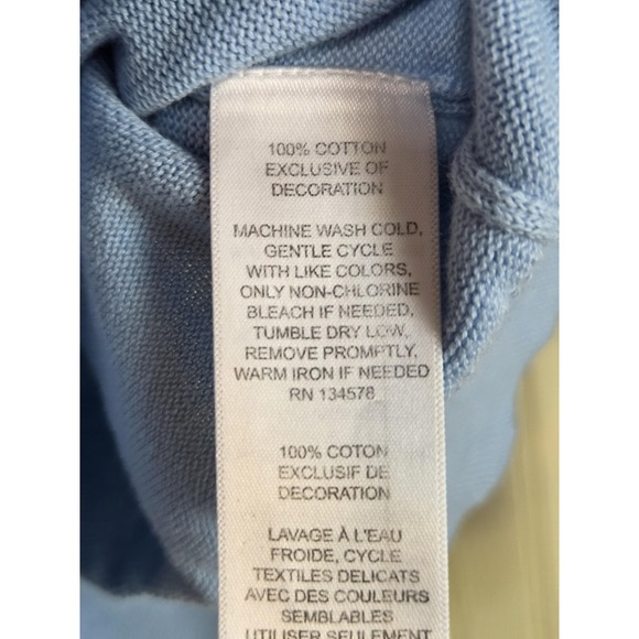 Vineyard Vines Sweater Womens XXS Blue Cotton V Neck Whale Logo‎ Pullover - Picture 6 of 9